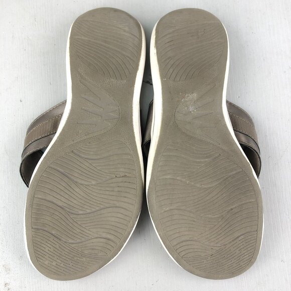 Earth Spirit Women's Size 8 Brown Open Toe Slip On Flip Flops Sandals Toe Post - Picture 8 of 13